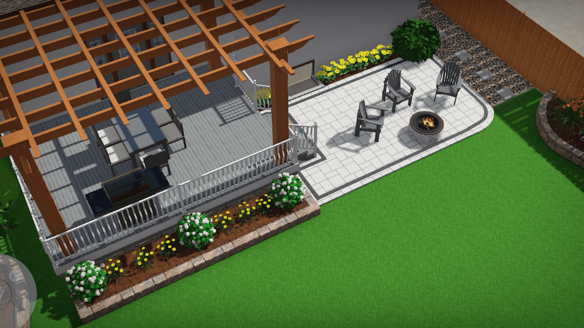 Front yard 3D landscape design