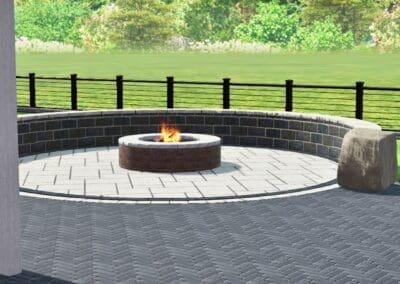 Fire pit landscape design