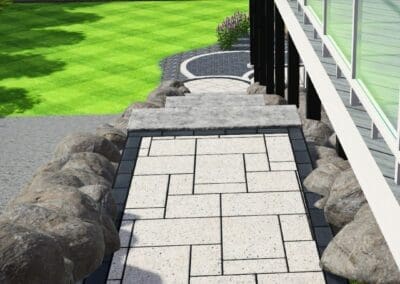 walkway patio design